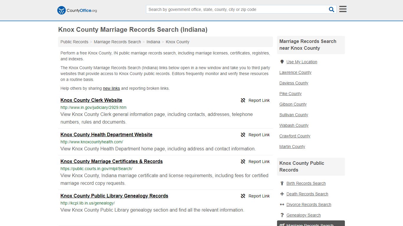 Marriage Records Search - Knox County, IN (Marriage ...